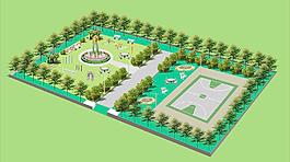 綠色場地效果圖圖片