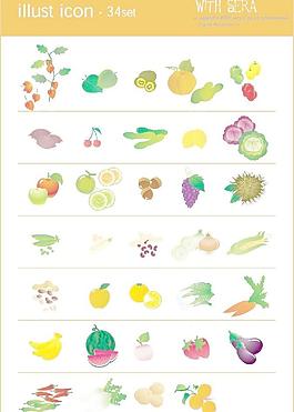 矢量水果蔬菜图片