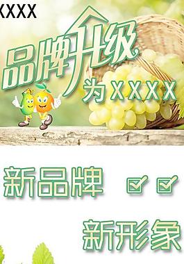品牌升級水果展板圖片