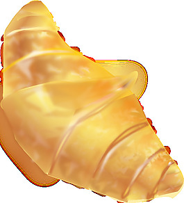 法式黃油牛角包剪貼畫