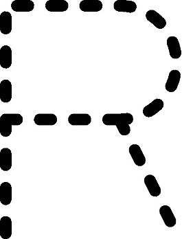 字母追蹤字母R剪貼畫