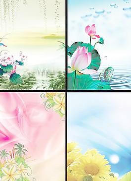 高清鮮花背景設(shè)計(jì)PSD分層素
