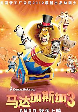馬達(dá)加斯加電影海報PSD分層