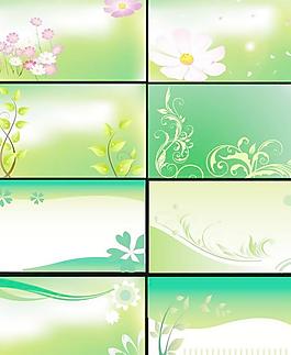 春天花紋背景海報PSD源文件