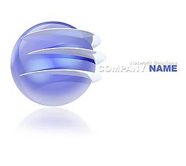 藍色球狀LOGO圖標PSD設計素