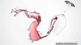 紅酒與酒杯PSD設計素材