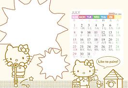 2012新年卡通凱蒂貓PSD兒童