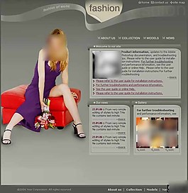 時尚女性模特公司網頁模板