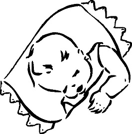 熟睡的嬰兒剪貼畫(huà)