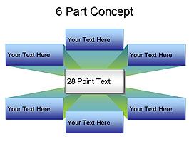 扩散型ppt图表素材