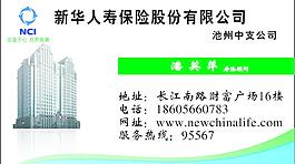 新華人壽保險公司名片設計圖片