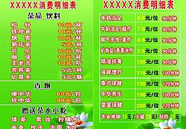 價格表圖片