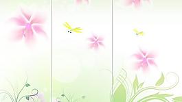 朦朧夢幻花卉玻璃門圖案PSD