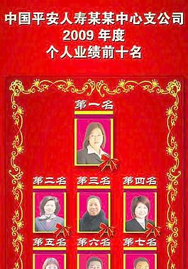 業(yè)績排名模板圖片