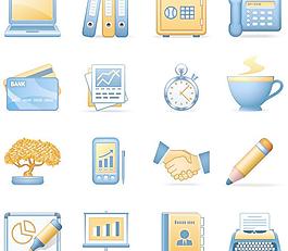 藍色網頁圖標矢量圖片