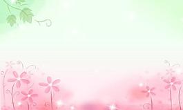 绿色蔓藤粉色浪漫移动门PSD