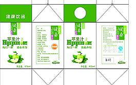 蘋果汁包裝展開圖圖片