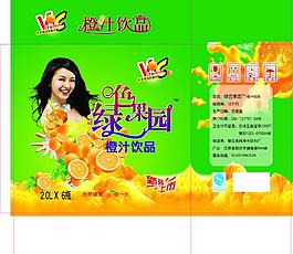 vc綠色果園橙汁飲品圖片
