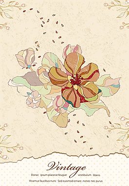 复古的花朵