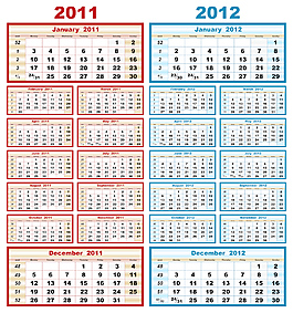 漂亮的日历20112012