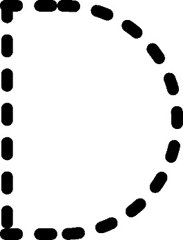 字母追蹤字母D剪貼畫