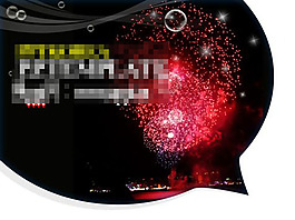 璀璨煙花PPT模板