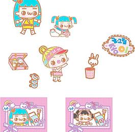 卡通小女孩圖片