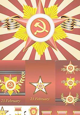 軍隊元素設(shè)計矢量素材