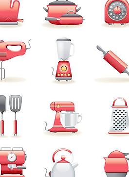 廚房用品標(biāo)志圖標(biāo)矢量圖  AI