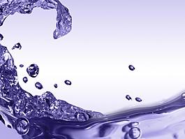 紫色水流ppt模板