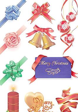 圣誕節裝飾物矢量素材