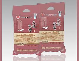 天然谷香大米包裝矢量素材  CD