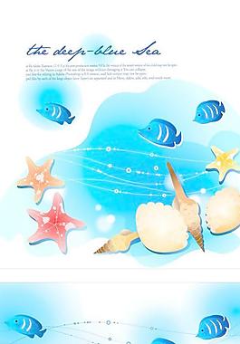 海洋生物光暈光斑背景矢量圖