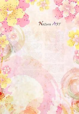 絢爛花朵藝術(shù)水彩背景矢量圖