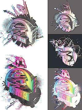 潮流立體箭頭矢量素材