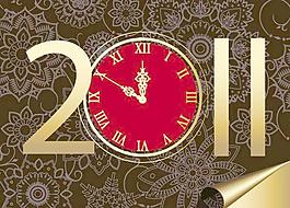 2011新年倒計(jì)時(shí)背景矢量素材