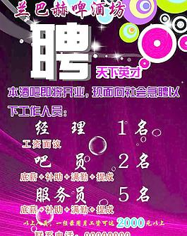 酒吧招聘图片