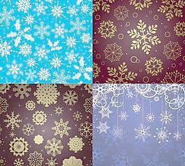 雪花圖案背景矢量素材