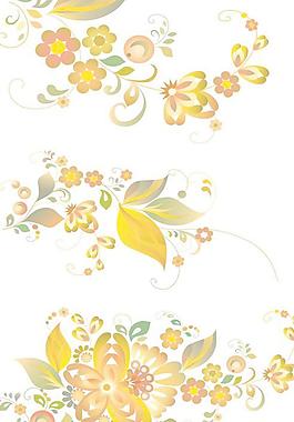 淡雅鮮花藝術(shù)花卉矢量圖  AI