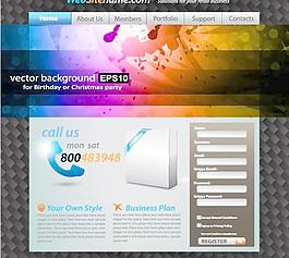 商務(wù)網(wǎng)站注冊(cè)界面設(shè)計(jì)矢量素材