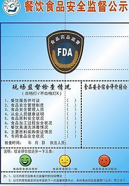 餐飲食品安全監督公示圖片