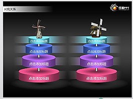 图表对比PPT模板