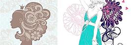 潮流美女插画矢量素材