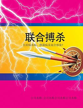 有長矛 盾 閃電的殺毒產品冊子封面設計圖片