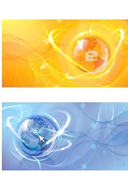 網(wǎng)絡(luò)時(shí)代科技背景矢量圖