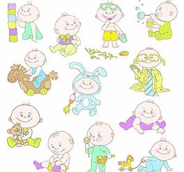 快乐卡通儿童孩子 婴儿宝宝表情图片