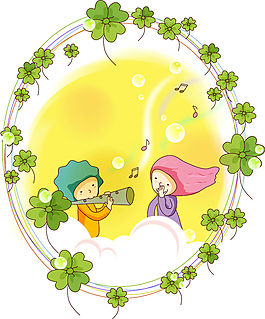 卡通小情侶插畫矢量素材