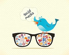 眼鏡上的小鳥(niǎo)