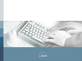 鍵盤(pán)科技時(shí)代背景商務(wù)PPT模板