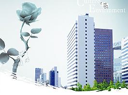 楼房 玫瑰图片
